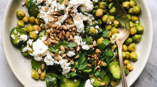 Spicy Green Chickpea Salad