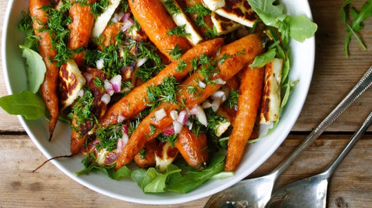 Cumin Roasted Carrots with Haloumi & Fresh Dill