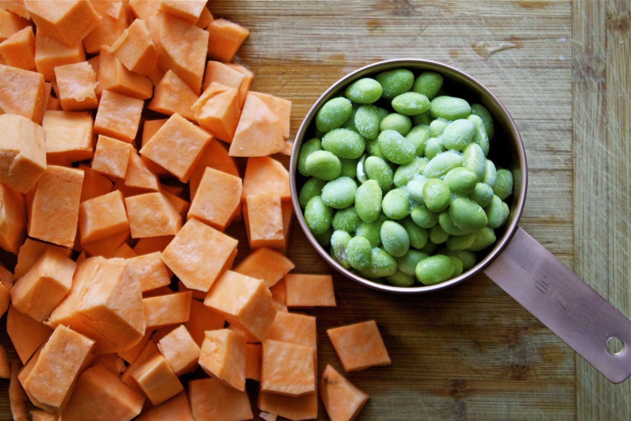 Roasted Yam & Edamame Salad | In Pursuit Of More