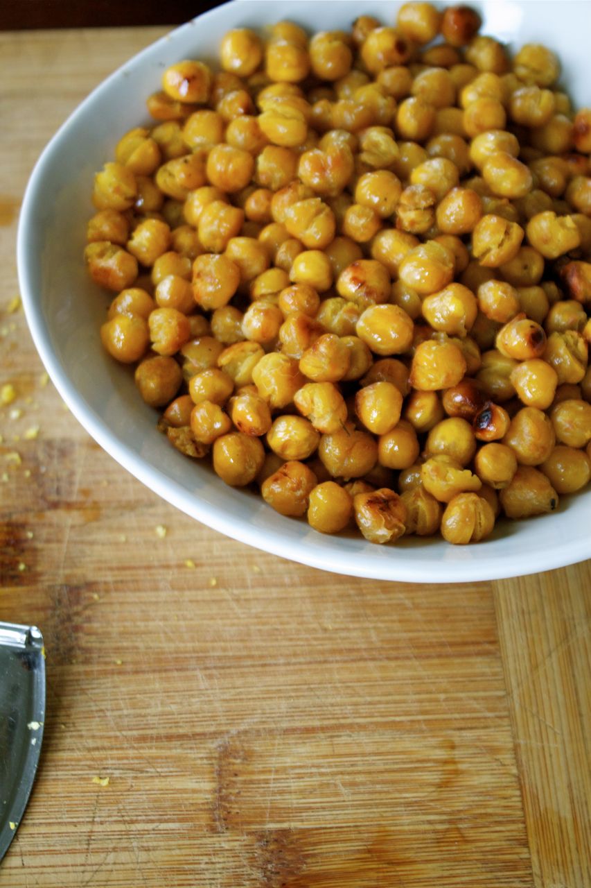 Lemon Zest Roasted Chickpeas | In Pursuit of More