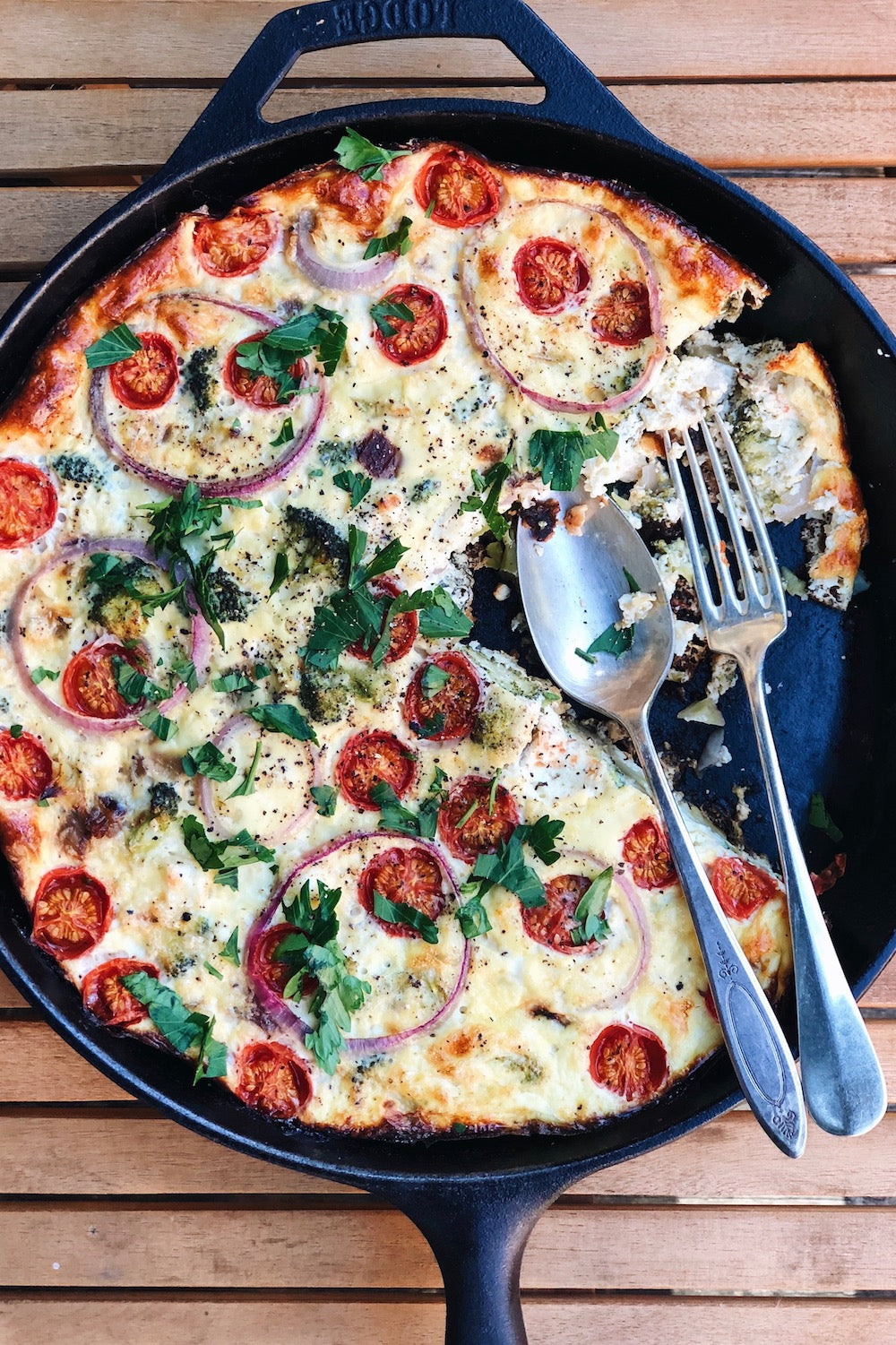 broccoli feta frittata