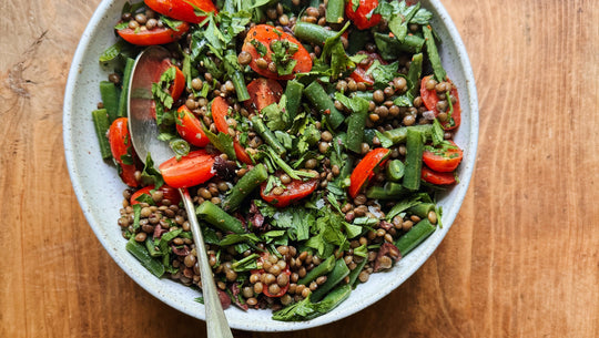 French Lentil Tomato Green Bean Salad