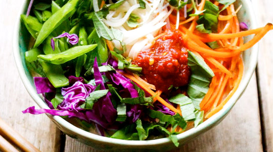 10 Minute Thai Red Curry + Veggie Noodle Bowl