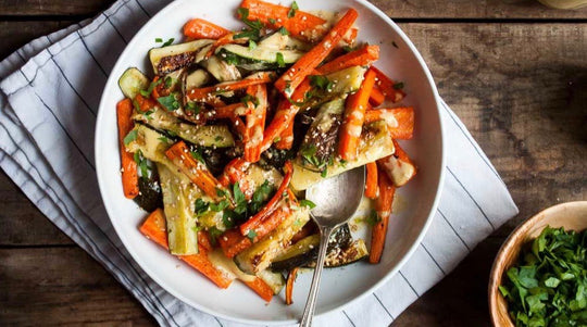 Roasted Carrots & Zucchini with Everyday Dressing