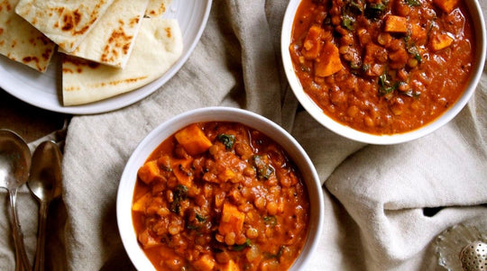 Lentil Vegetable Curry with Tomato & Coconut Milk