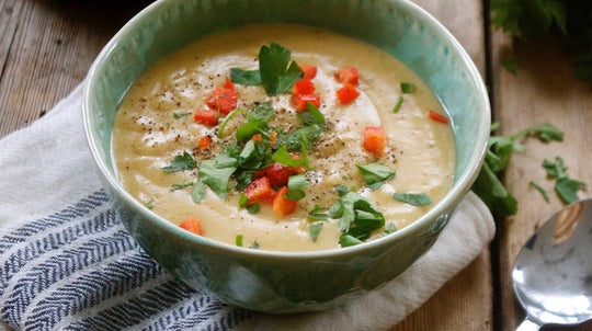 Recipe: Creamy Roasted Parsnip & Potato Soup, Vegan