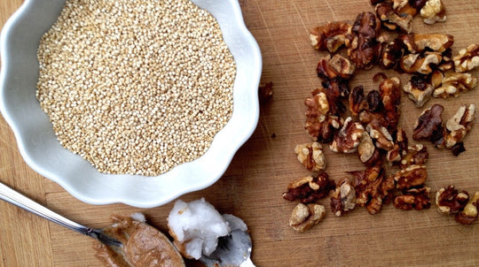 Single Serve Quinoa, Apple, & Almond Butter Breakfast Bowl