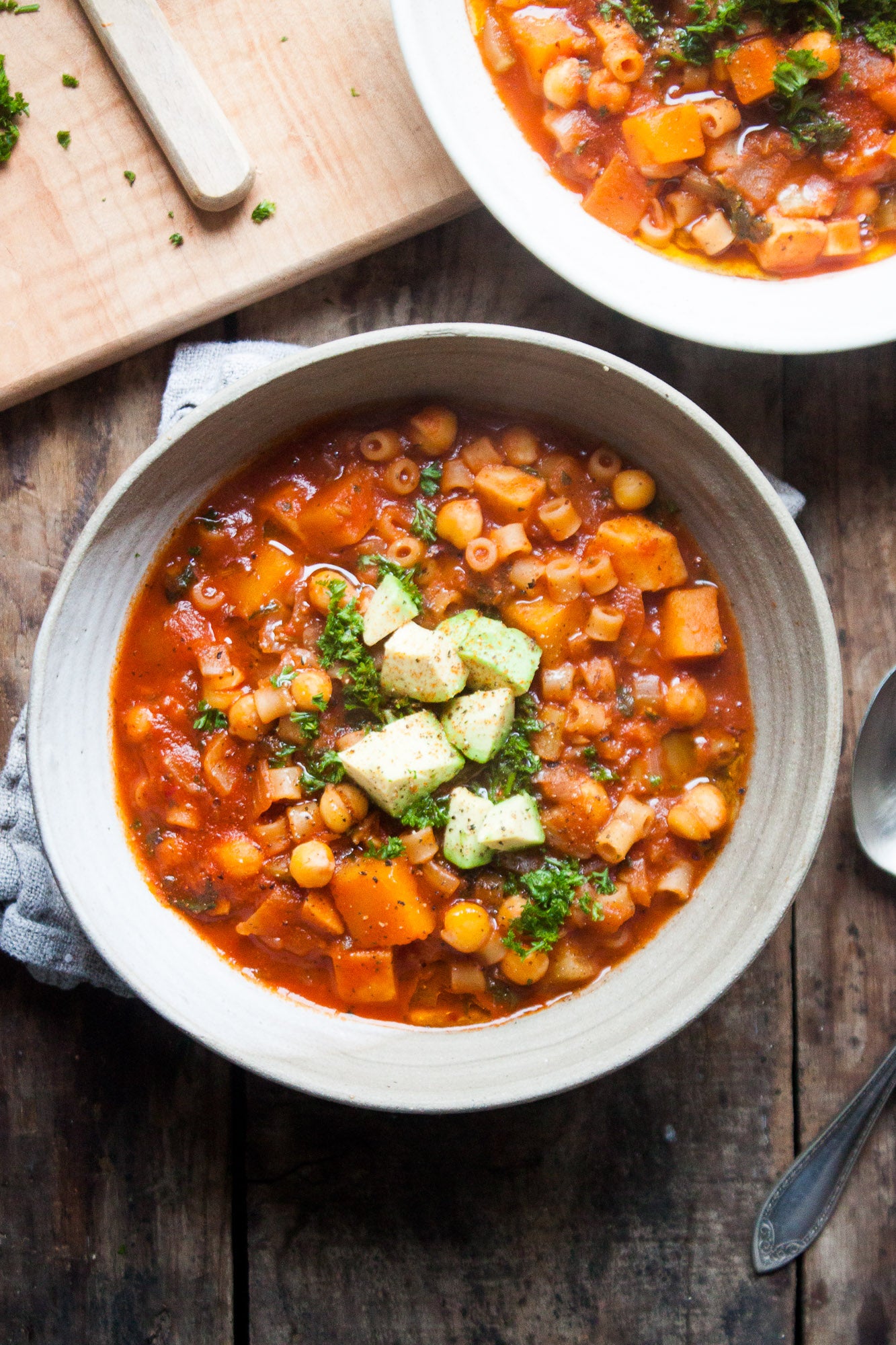Winter Chickpea Minestrone - in pursuit of more